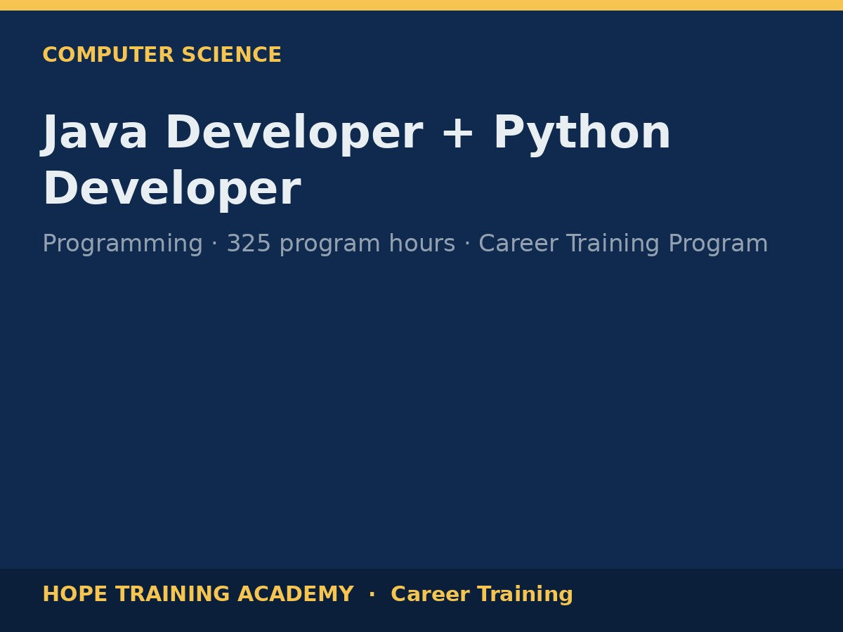 Java Developer + Python Developer
