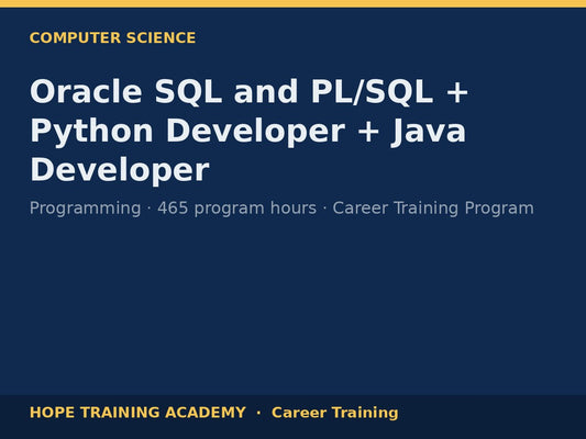 Oracle SQL and PL/SQL + Python Developer + Java Developer