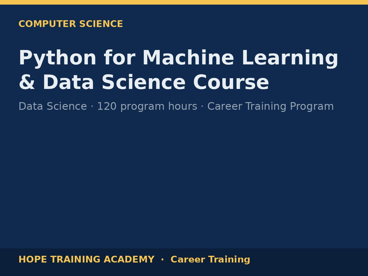 Python for Machine Learning & Data Science Course