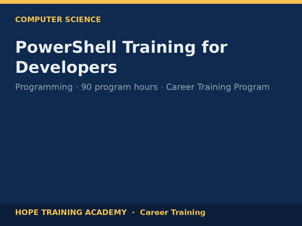 PowerShell Training for Developers