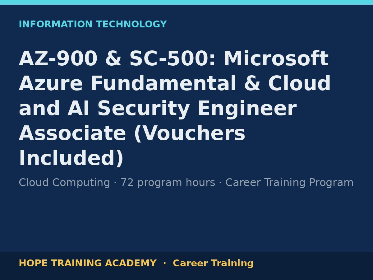 AZ-900 & SC-500: Microsoft Azure Fundamental & Cloud and AI Security Engineer Associate (V
