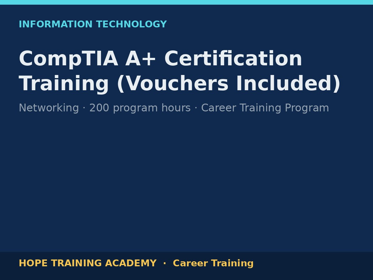 CompTIA A+ Certification Training (Vouchers Included)
