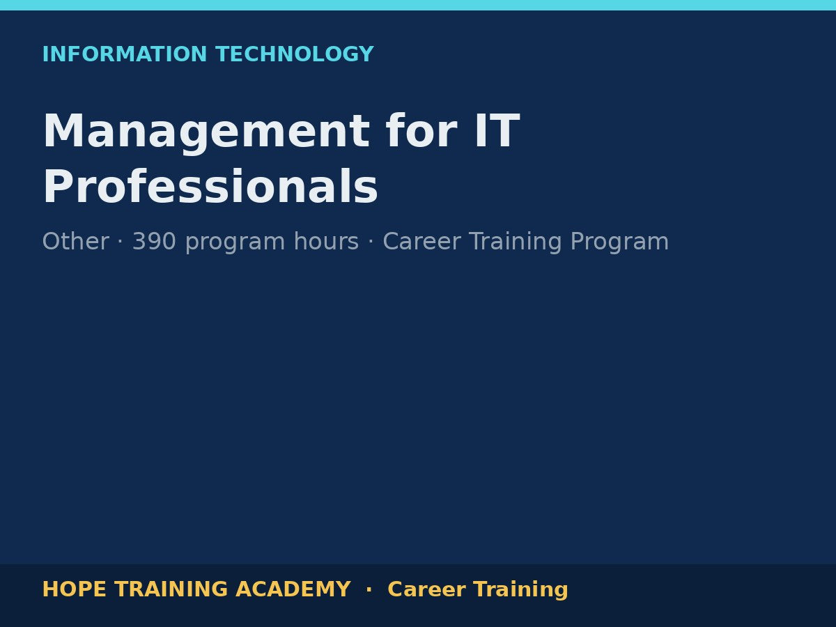 Management for IT Professionals
