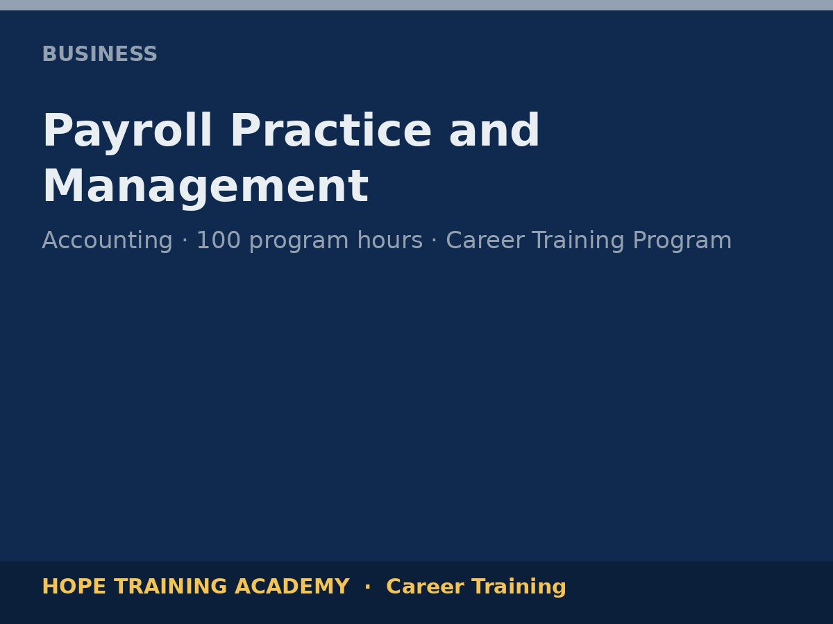 Payroll Practice and Management