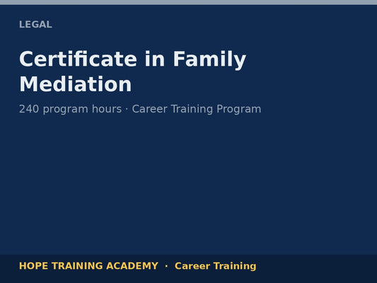 Certificate in Family Mediation