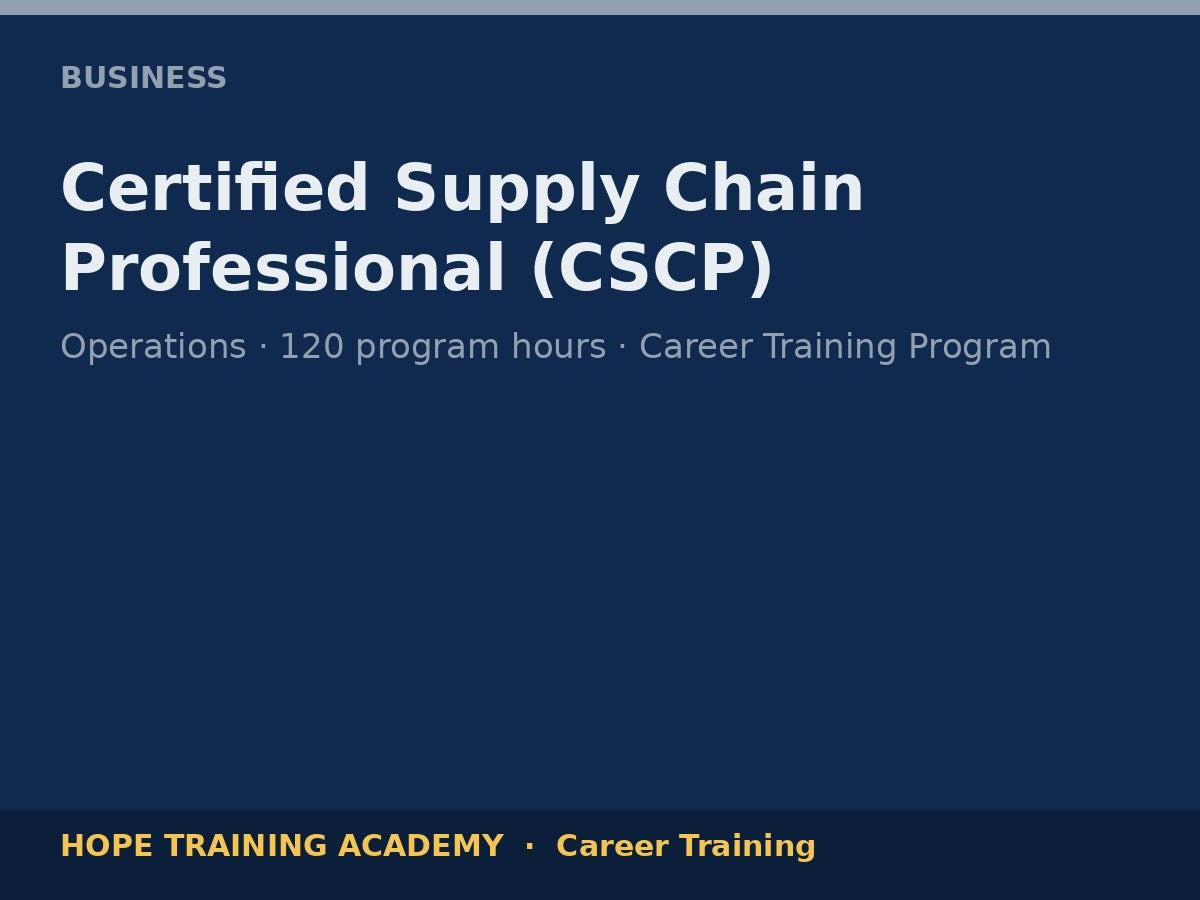 Certified Supply Chain Professional (CSCP)