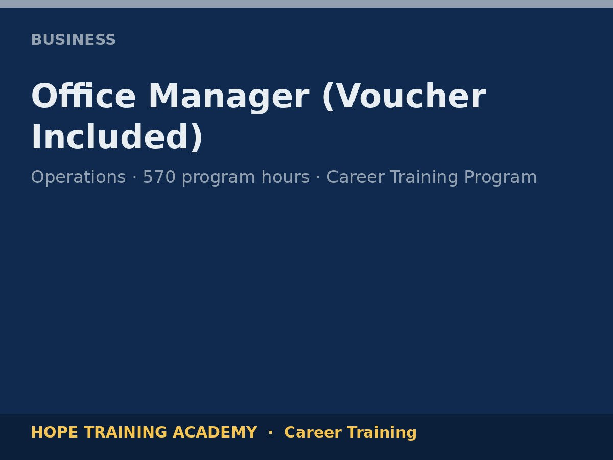 Office Manager (Voucher Included)
