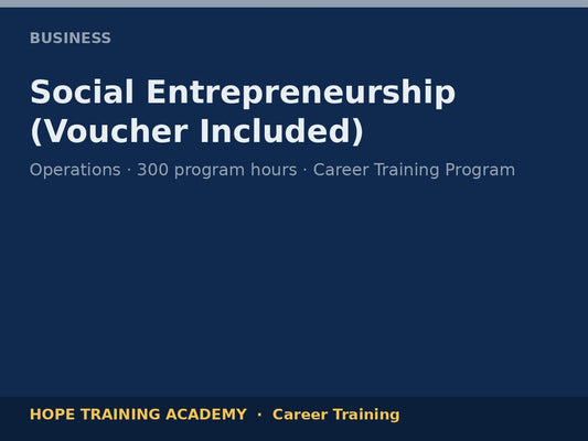 Social Entrepreneurship (Voucher Included)