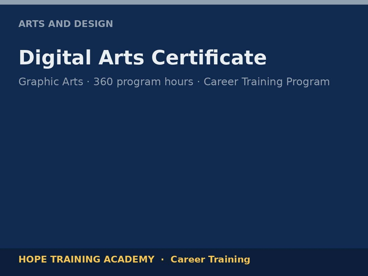 Digital Arts Certificate