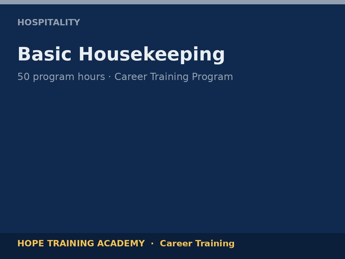Basic Housekeeping
