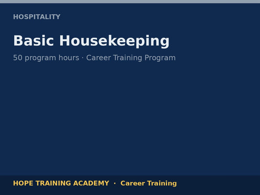 Basic Housekeeping