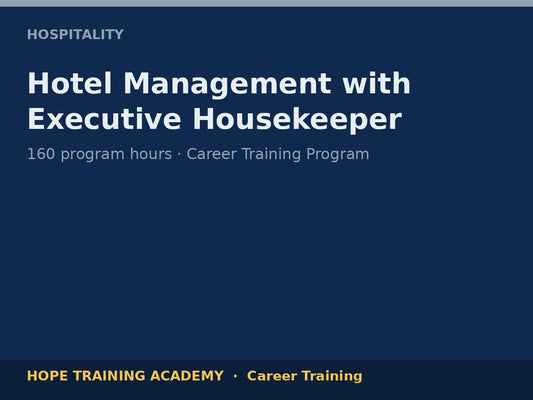 Hotel Management with Executive Housekeeper