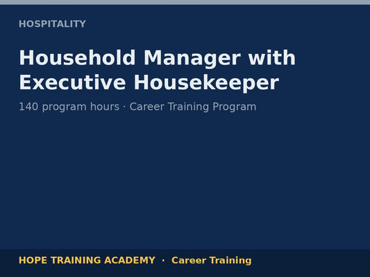 Household Manager with Executive Housekeeper
