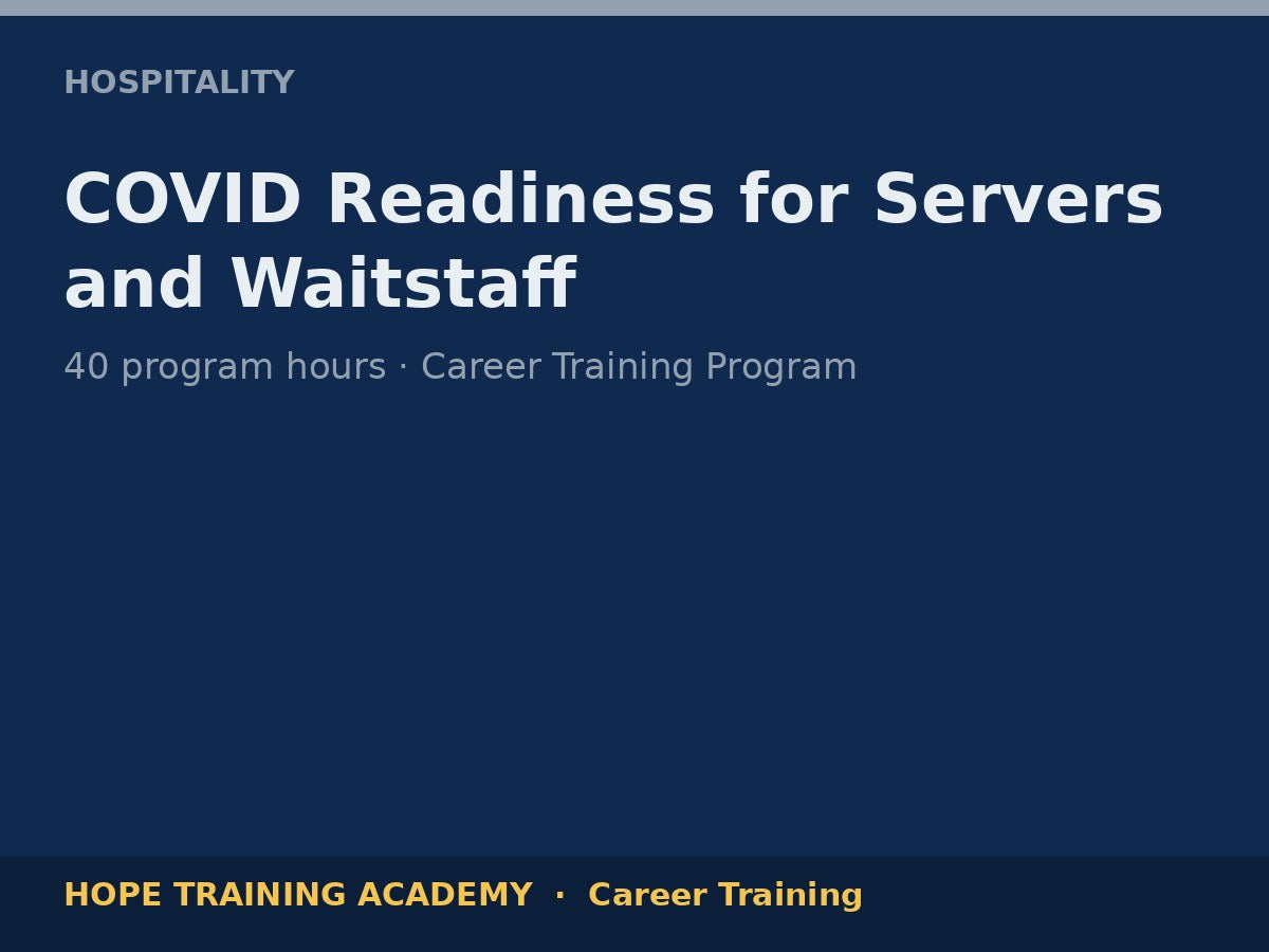 COVID Readiness for Servers and Waitstaff