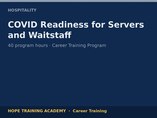 COVID Readiness for Servers and Waitstaff
