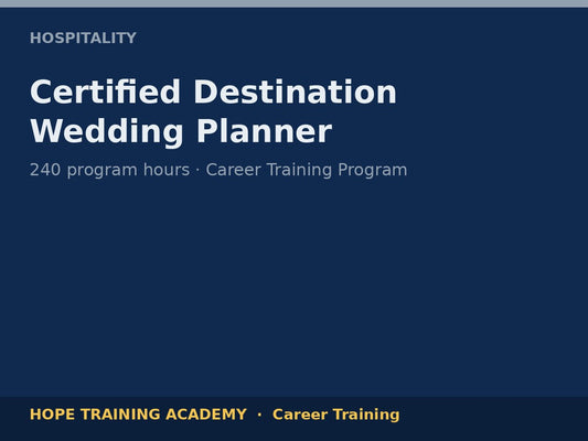 Certified Destination Wedding Planner