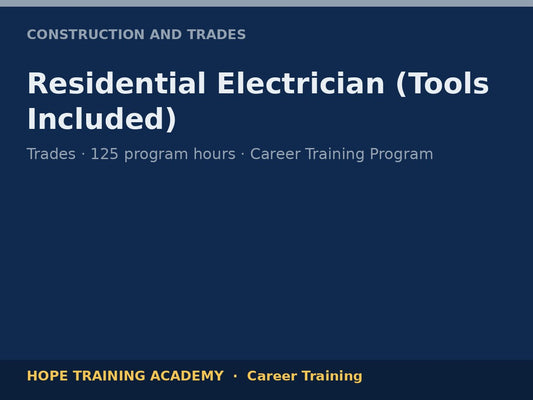 Residential Electrician (Tools Included)