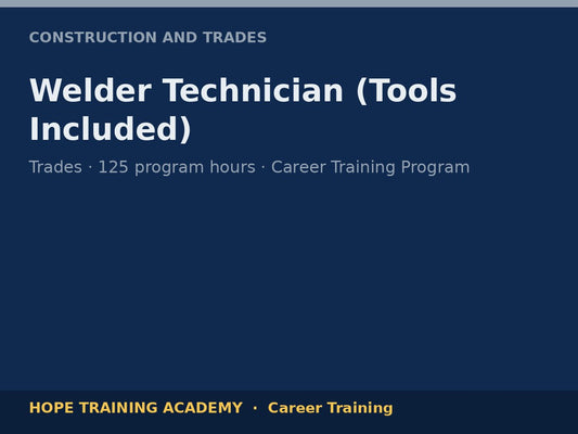 Welder Technician (Tools Included)