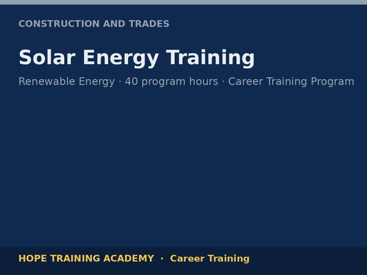 Solar Energy Training