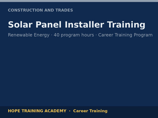Solar Panel Installer Training