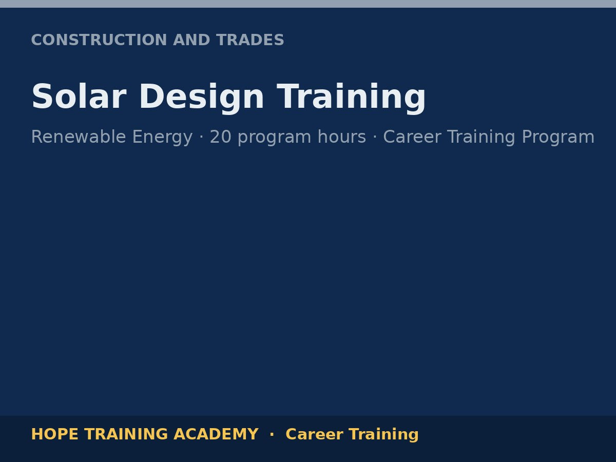 Solar Design Training