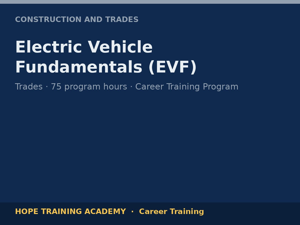 Electric Vehicle Fundamentals (EVF)
