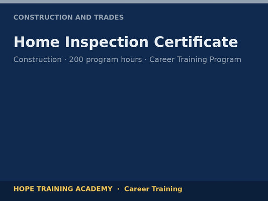 Home Inspection Certificate