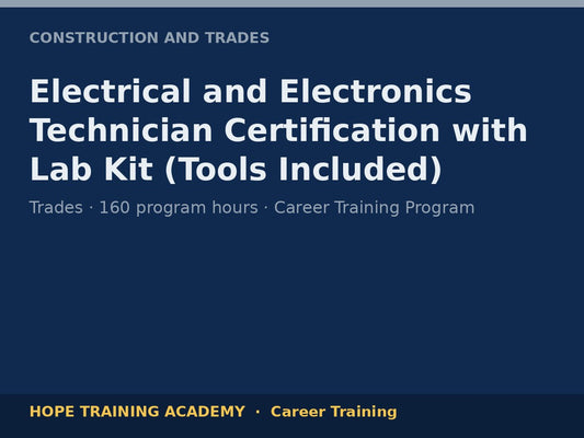 Electrical and Electronics Technician Certification with Lab Kit (Tools Included)