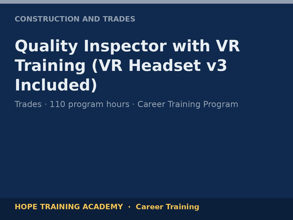 Quality Inspector with VR Training (VR Headset v3 Included)