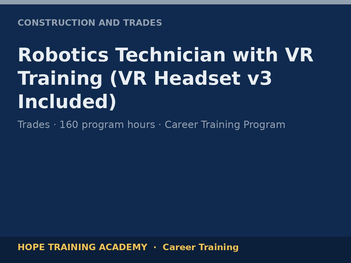 Robotics Technician with VR Training (VR Headset v3 Included)