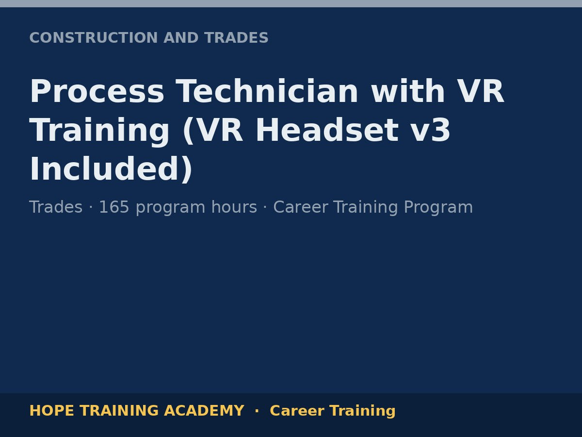 Process Technician with VR Training (VR Headset v3 Included)