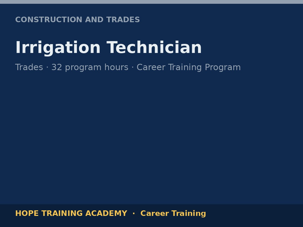 Irrigation Technician