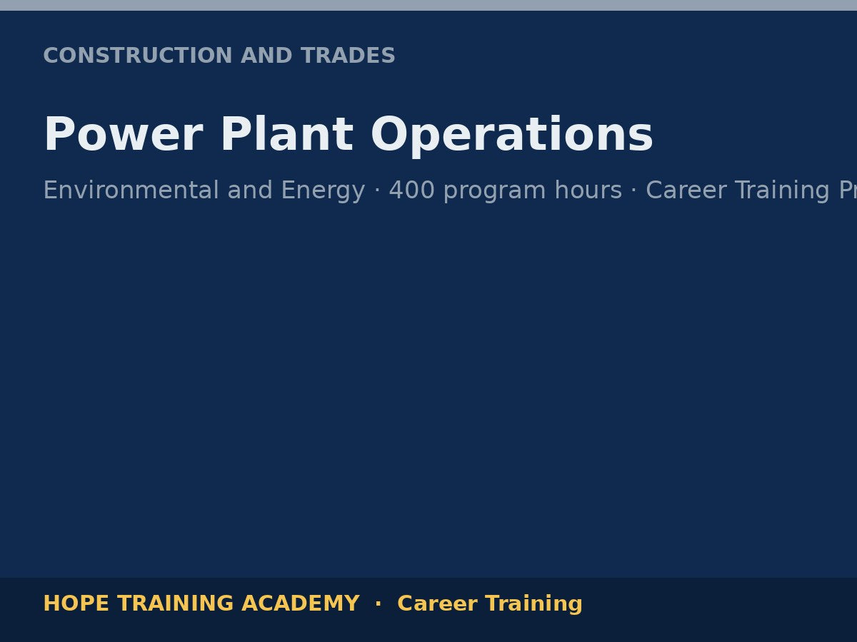 Power Plant Operations