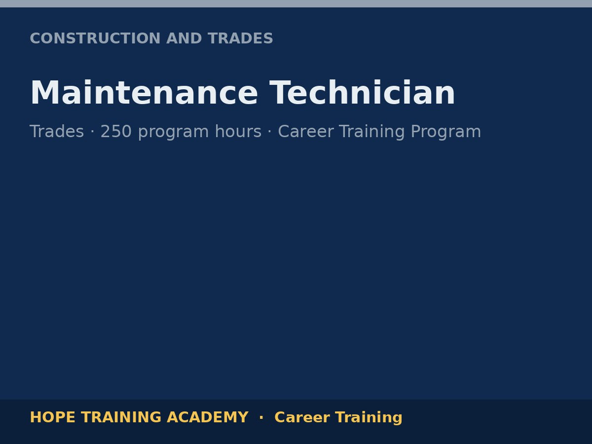 Maintenance Technician