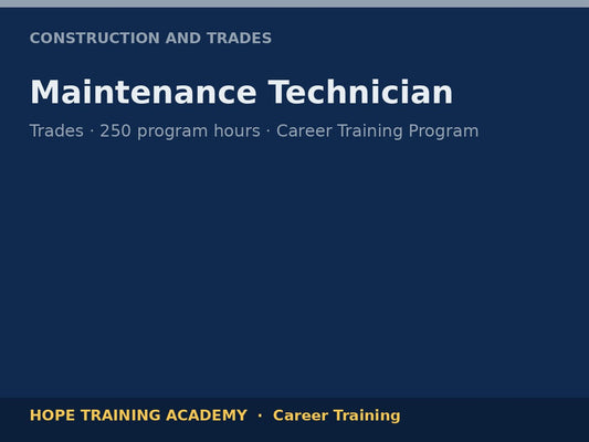 Maintenance Technician