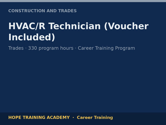 HVAC/R Technician (Voucher Included)