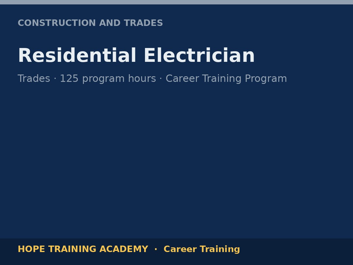 Residential Electrician