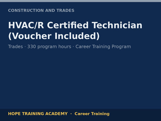 HVAC/R Certified Technician (Voucher Included)