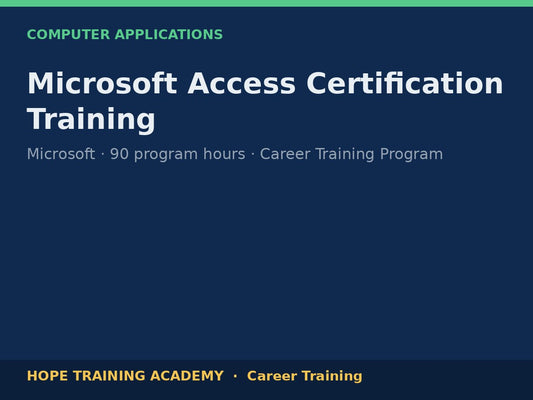Microsoft Access Certification Training