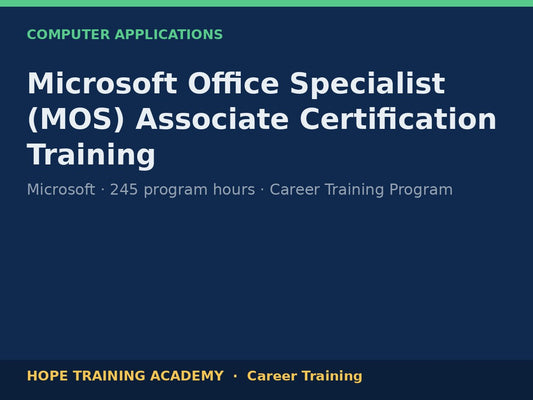 Microsoft Office Specialist (MOS) Associate Certification Training