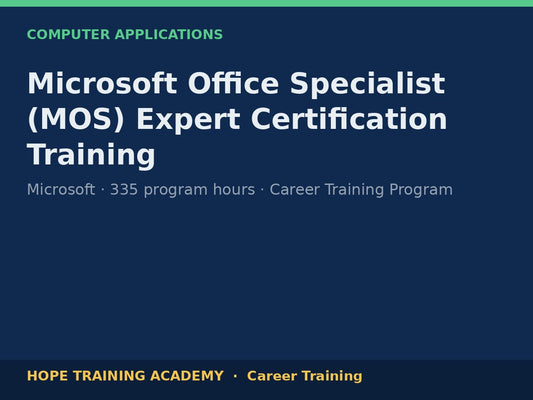 Microsoft Office Specialist (MOS) Expert Certification Training