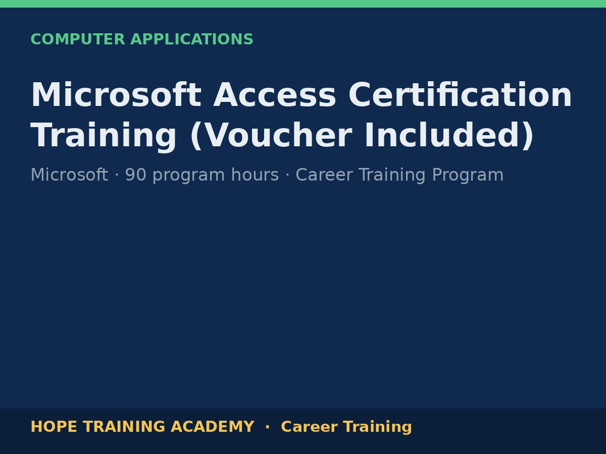 Microsoft Access Certification Training (Voucher Included)