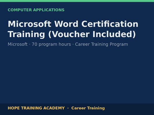 Microsoft Word Certification Training (Voucher Included)