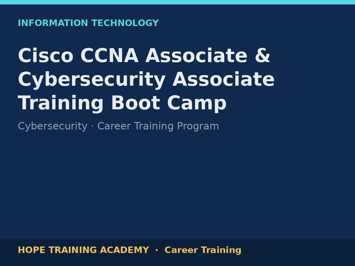 Cisco CCNA Associate & Cybersecurity Associate Training Boot Camp