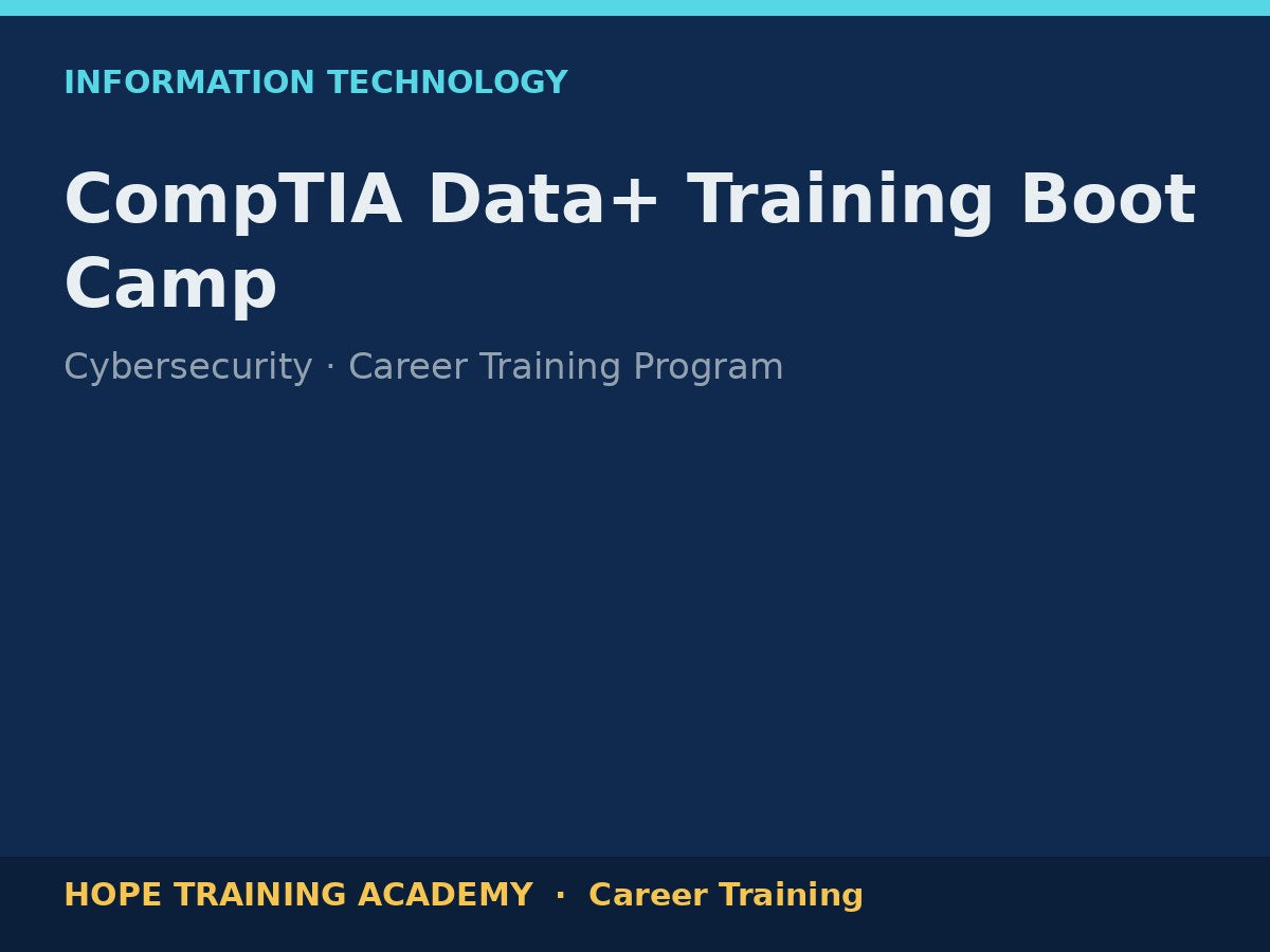 CompTIA Data+ Training Boot Camp