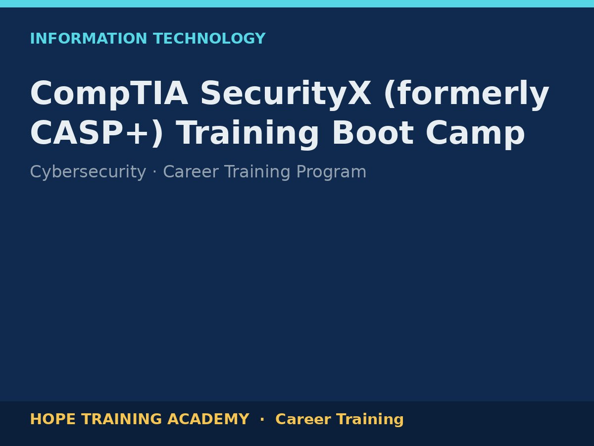 CompTIA SecurityX (formerly CASP+) Training Boot Camp