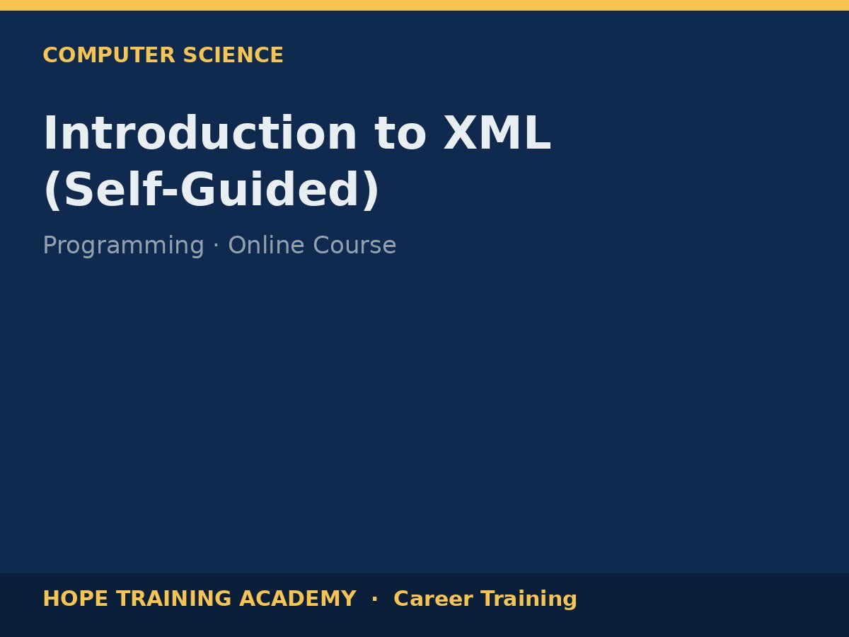 Introduction to XML (Self-Guided)
