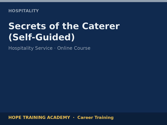 Secrets of the Caterer (Self-Guided)
