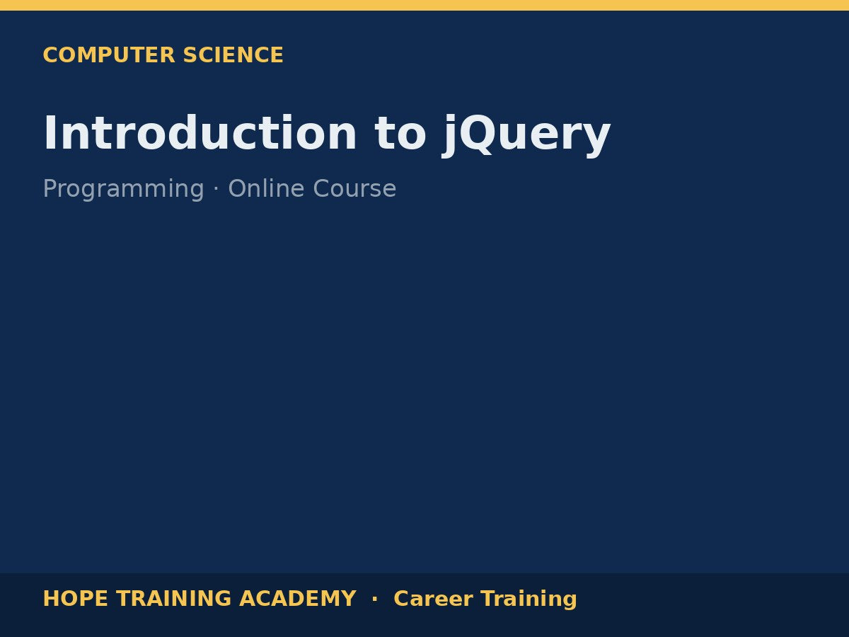 Introduction to jQuery