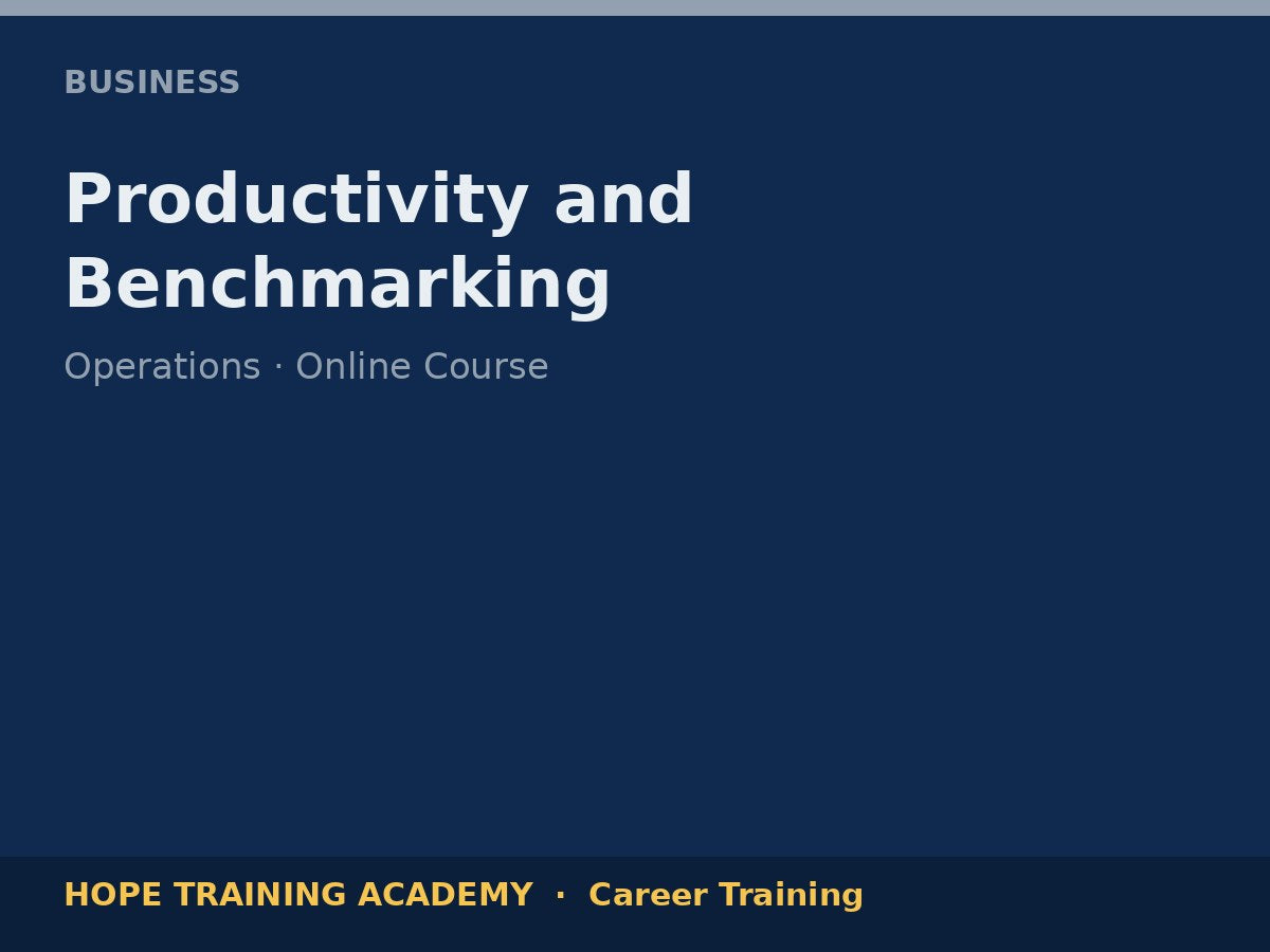 Productivity and Benchmarking